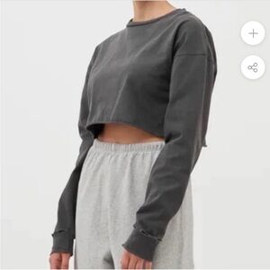 Josh brown vintage crop grey